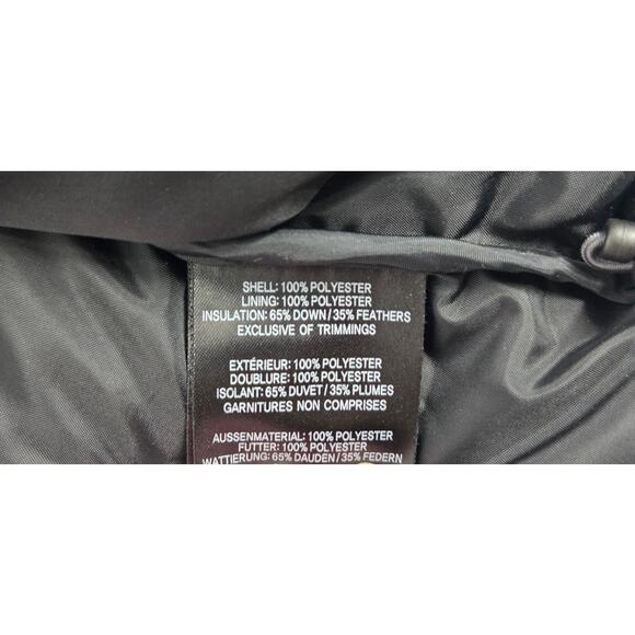 Orage Down Puffer Coat Metallic Gunmetal Mens Medium Hooded Quilted Lightweight - Picture 7 of 7